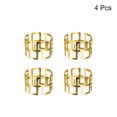 thumbnail image 3 of Uxcell Napkin Rings, 4 Pack 43mm Inner Diameter Alloy Napkin Buckles, Gold Tone, 3 of 5