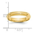 thumbnail image 3 of Auriga Fine Jewelry 14K Yellow Gold 4mm Half Round with Edge Wedding Band for Men Size 11, 3 of 5