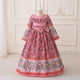 thumbnail image 2 of Odeerbi Niñas Vintage Bordado Vestido Musulmán Una-Pieza Vestido Oración Islámica Vestido Princesa Arco Algodón Manga Larga Vestido de Noche Vestidos Formales, 2 of 9