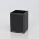 thumbnail image 1 of Square single pen holder office desktop storage box, solid color leather storage holder, creative and simple pen holder(black), 1 of 5