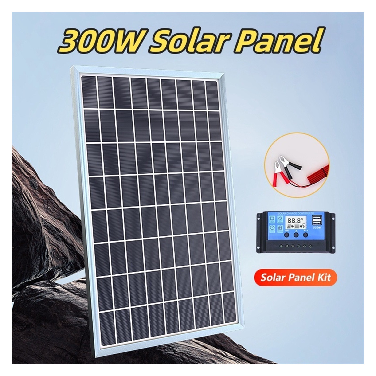 Folding solar panels Portable Solar 600W Capacity Polycrystalline Panel Generator USB Power Supply For Outdoor Rechargeable 12V Solar charger