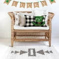 thumbnail image 5 of Buffalo Check ST Patricks Day Pillow Covers 12x20,Lumbar Black and White Pillows Decorative Throw Pillow Cases,Spring Lucky Shamrocks Pinch Me Decorations for Couch Sofa Outdoor Set of 1, 5 of 6