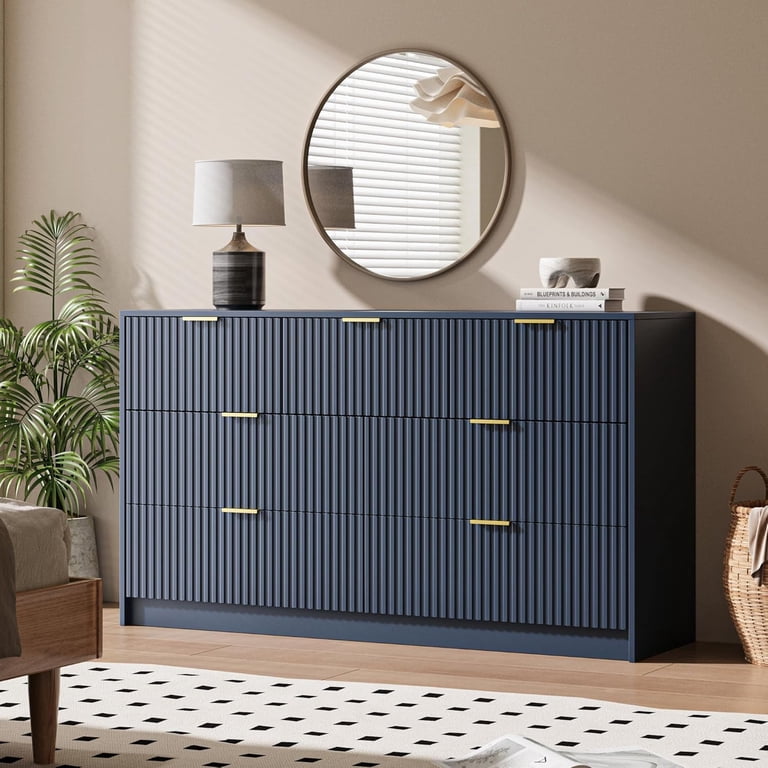 navy dresser Mackenna a stylish and functional storage solution that combines timeless Shaker Navy Refinished Dresser || Sample