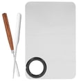 thumbnail image 2 of 1 Set Makeup Foundation Mixing Plate Painting Pallet with Spatula Metal Paint Tray, 2 of 9