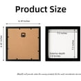thumbnail image 3 of Muzilife 8x8 inch Shadow Box Picture Polished Frame with Linen Board Deep Wood & Glass Display Case, Black, 3pcs, 3 of 6