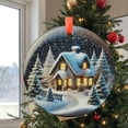thumbnail image 2 of Christmas Snowy Cottage Ornament, Winter Wonderland Decoration, Handcrafted Holiday Keepsake, Unique Christmas Gift, Festive Home Decor, Holiday Keepsake, Xmas Tree Hanging Decorat, 2 of 5