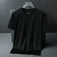 thumbnail image 4 of Sngxgn Mens T Shirt Short Sleeve T Shirt Crewneck Tee Regular Fit Ribbed Neckline Shirt for Men(Black,XXL), 4 of 9