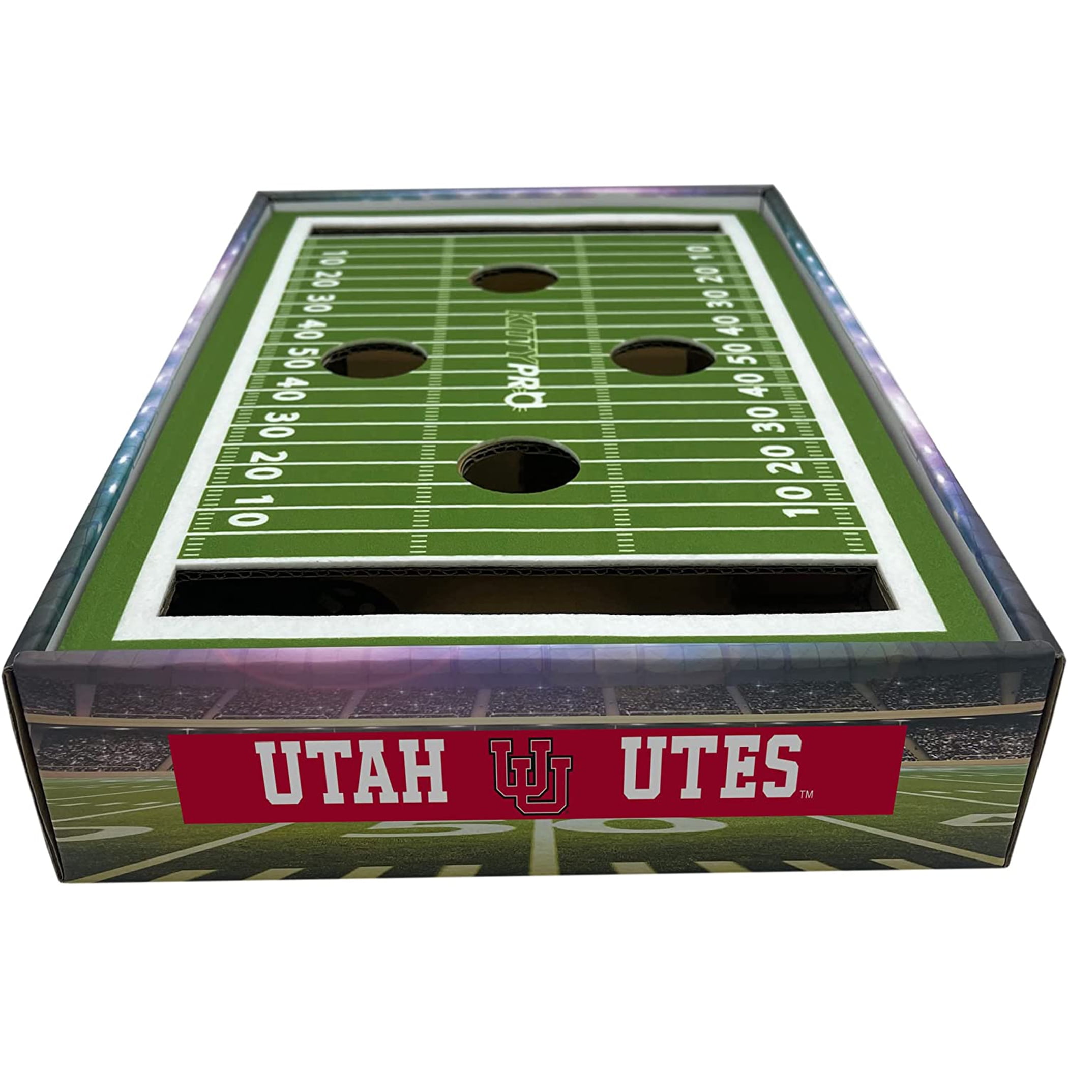 Pets First NCAA Cat Scratcher Box Football Field Designed Cat Scratcher & Lounge