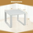 thumbnail image 3 of Gymax Outdoor Side Table Set of 2 18'' Weather Resistant Adirondack Table Patio White, 3 of 10