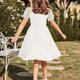 thumbnail image 5 of Vestido Largo Casual Vestido Casual de Polka de Moda para Niños con Falda de la Princesa de Manga Corta de Malla Y Falda de Gasa de Malla Vestido de la Princesa Del Bebé, 5 of 6