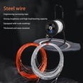 thumbnail image 3 of Construction Measure Rope, Portable Steel Wire 50m Deep Well Measuring Rope Fade Resistant  for Railways, 3 of 7