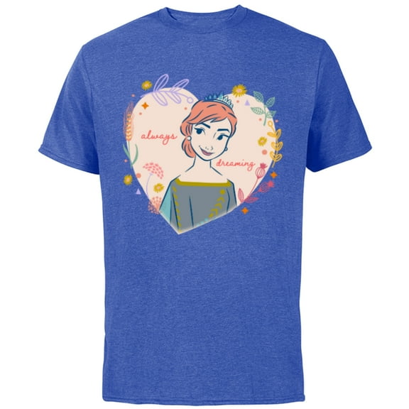 Disney Frozen Anna Always Dreaming - Short Sleeve Cotton T-Shirt for Adults - Customized-Royal Heather