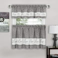 thumbnail image 1 of Juego de cortinas para ventana Achim Home Decor Live Love Laugh, color gris, 1 of 6