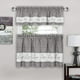 thumbnail image 1 of Juego de cortinas para ventana Achim Home Decor Live Love Laugh, color gris, 1 of 6