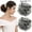 Natural Black Mix Silver Grey, variant on LELINTA 2pcs Messy Hair Bun Extensions Chignons Hair Hair Scrunchie Scrunchy Updo Hairpiece Ponytail