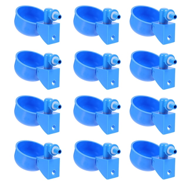 12Pcs Automatic Chicken Waterer Pasture Chicken Cups Plastic Water Feeders Chicken Accessory