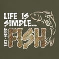 thumbnail image 3 of CafePress - Life Is Simple...FISH Dark T Shirt - Men's Classic Graphic Cotton T-Shirt, 3 of 4