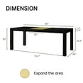 thumbnail image 4 of Morden Fort Extendable Dining Wood Table for 6-8, Rectangular 60"-80" Modern Expanding Table for Kitchen, Living Room, Gatherings, Meetings, Black, 4 of 9