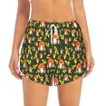 thumbnail image 4 of Lsque Mushroom Leaf Printed Women's Running Shorts with Liner Pockets,Elastic Quick Dry Workout Athletic Gym Yoga Shorts,Womens High Waist Shorts-XX-Large, 4 of 9