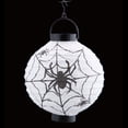 thumbnail image 5 of Billuyoard Linterna de papel iluminada LED con luces Halloween calabaza araña Horror linterna lámpara colgante fiesta en casa decoración de Blanco 2piezas, 5 of 5