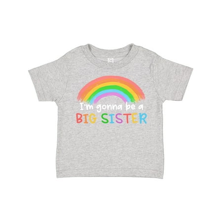 

Inktastic I m Gonna Be a Big Sister Rainbow Gift Toddler Boy or Toddler Girl T-Shirt