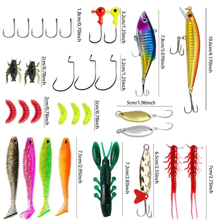 Fishing Lure Advent Calendar 2025 - 24 Day Countdown Tackle Set Christmas Gift