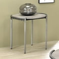 FOA Set of 3 Mordicai Metal Living Room Tables in Light Gray
