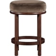 thumbnail image 3 of Meridian Furniture Monette Brown Velvet Counter Stool, 3 of 7