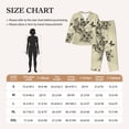 thumbnail image 3 of KLL Vintage Floral Print Women's Long Sleeve Pajamas with Pants Sleepwear Loungewear 2 Set-Large, 3 of 7