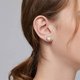 thumbnail image 3 of Cat Earrings Freshwater Pearl Earrings Sterling Silver Stud Earrings For Women Gift-188, 3 of 5