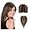 Mdeium Ash Brown, variant on Lotfon Real Human Hair Toppers for Women with Thinning Hair Hair Loss Cover Gray Hair (Near Black)