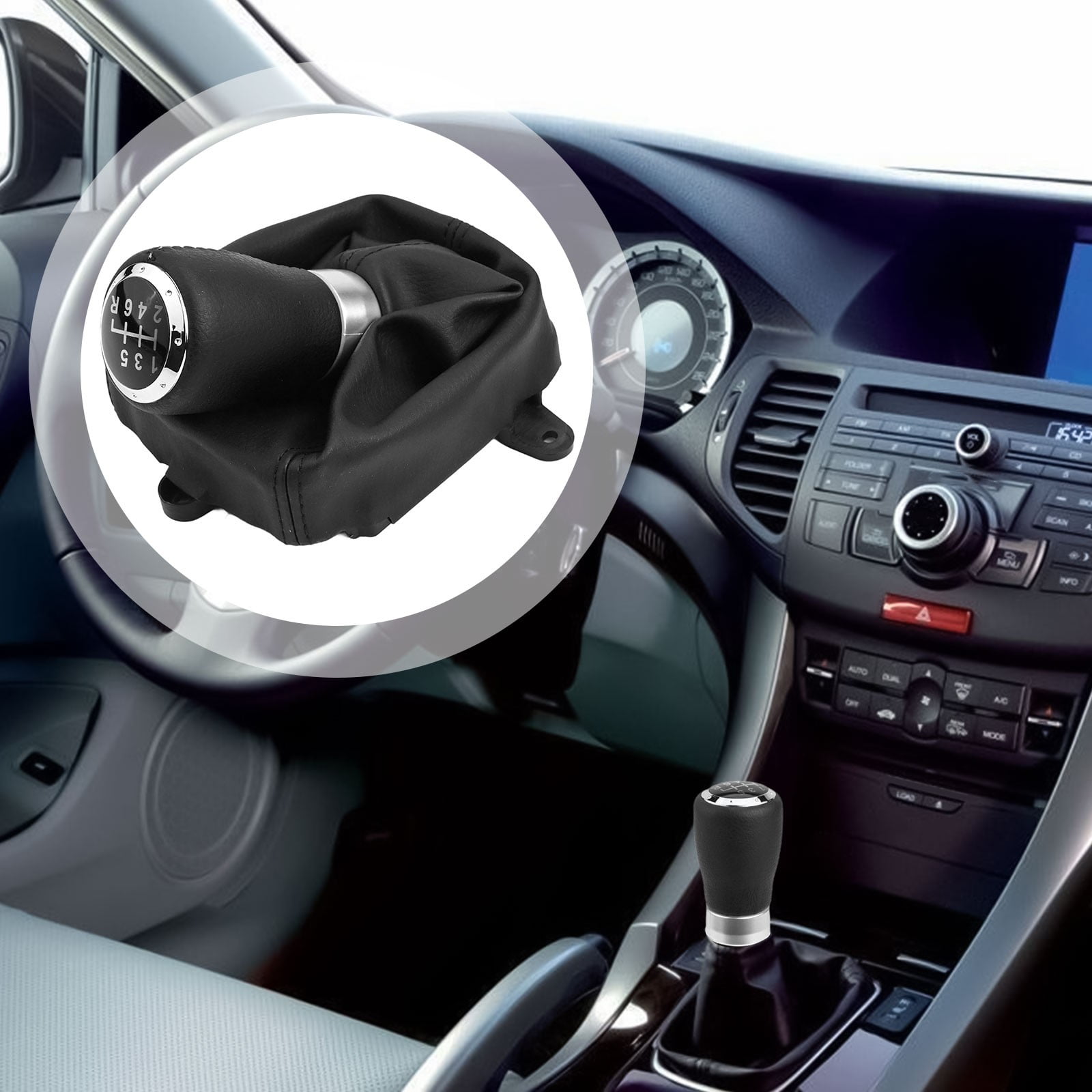 6 Speed Manual Gear Shift Knob Lever Pen Gaiter Boot Cover Case For HONDA For ACCORD VIII 8 2008-2014 Accessories For The Car