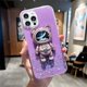 thumbnail image 1 of Funda de astronauta de arena movediza estrellada para iPhone 14, 12, 13, 11 Pro Max, XS, X, XR, 12mini, 7 Plus, 8, SE2, cubierta transparente brillante Fivean unisex, 1 of 2