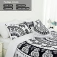 thumbnail image 2 of PiccoCasa 5pcs Polyester Duvet Cover Set Bohemian Bedding Set, White and Black King, 2 of 7