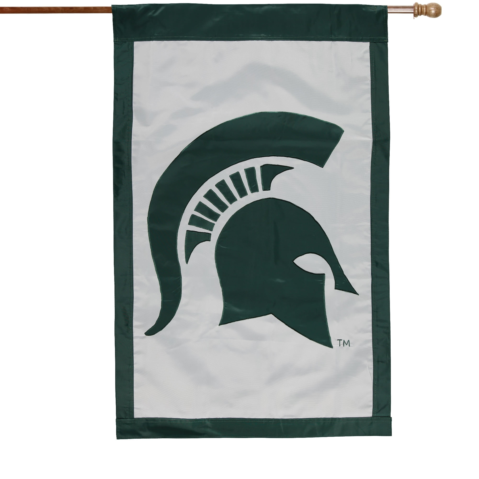 Michigan State Spartans White Car Auto Window Flag 