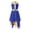 Royal Blue, variant on inhzoy Kids Girls Metallic Chiffon Praise Dance Tunic Irregular Hem Lyrical Worship Dance Dress Royal Blue 16