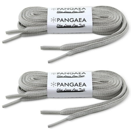 

[2-Pair Pack] Pangaea Oval Shoelaces Half Round 1/4 INCH Shoe Laces More Colors and Lengths Available