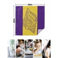 thumbnail image 4 of Conch Mandalas Cloth Napkins Set of 4 Reusable Dinner Napkins, Boho Modern Yellow Purple Abstract Stripe Cocktail Napkin Washable Table Napkins for Wedding/Holiday Party/Baby Shower 20"x20", 4 of 7