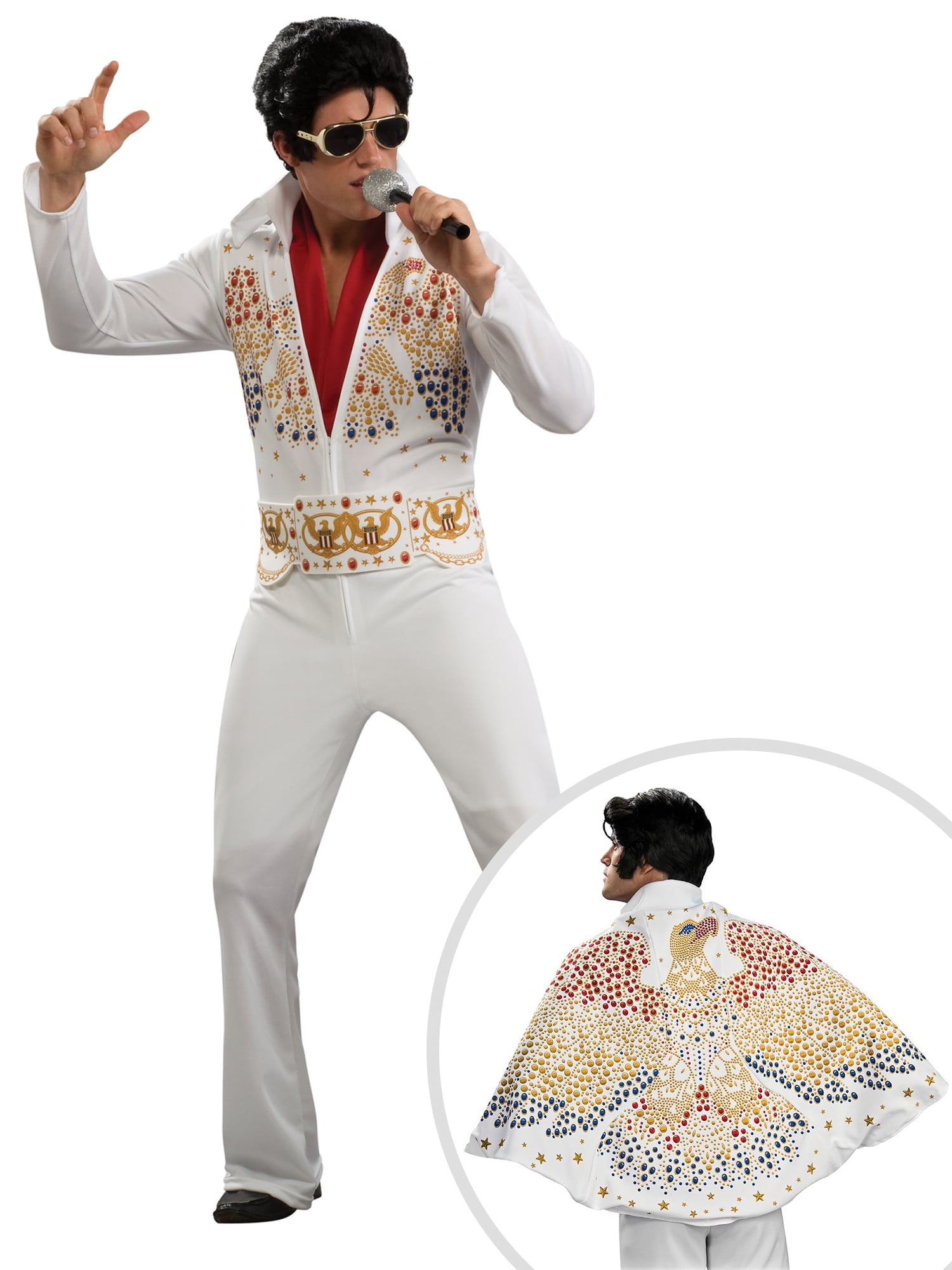 Men�s Elvis Presley Costume and Adult Elvis Cape