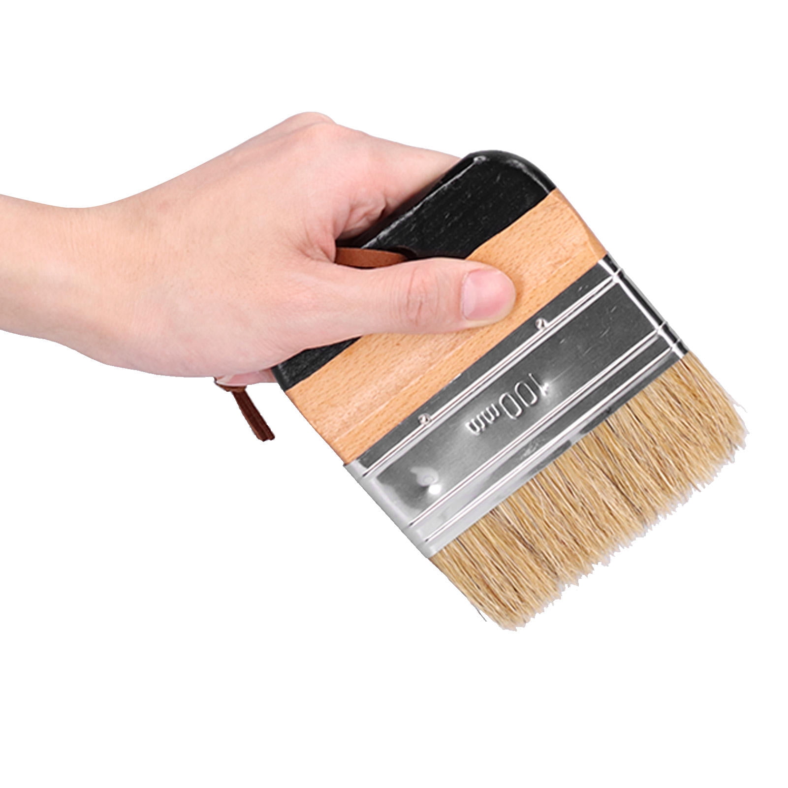 LAZIOEGR 3‑Pack Premium Faux‑Bristle Paint & Wax Brushes with Wooden Handles – Ideal for Wood Furniture, Home Décor, Acrylics & Varnishes