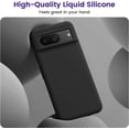 thumbnail image 2 of Designed for Pixel 8 Case, [Military-Grade Drop Protection][Anti-Scratch Microfiber Lining] Silicone Slim Thin Shockproof Phone Case for Google Pixel 8 (Black), 2 of 13
