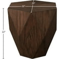 thumbnail image 3 of Meridian Furniture Diamante Brown Oak Veneer End Table, 3 of 8
