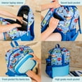thumbnail image 5 of Wildkin Heroes School Backpack in Blue for Boys, Features Front strap for attaching Wildkin's Clip-in Lunchbox or other gear, Generously sized exterior front pocket, 5 of 9