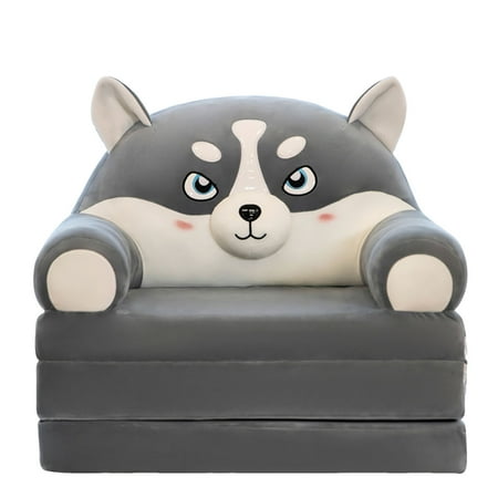 

Plush Foldable Kids Sofa Backrest Armchair 2In1 Foldable Children Sofa Cartoon Lazy Sofa Children Flip Open Sofa Bed For Living Room Bedroom Without Liner Filler Without Inner Core