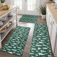 thumbnail image 2 of Green Christmas Tree Pattern Kitchen Rugs Sets Of 3,Kitchen Runner Rugs Non Skid Washable,Decorative Kitchen Floor Mats for Kitchen,Sink,Laundry,17"x30"+ 17"x47" + 17"x59", 2 of 6