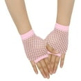 thumbnail image 2 of Dalrosia Short Fishnet Gloves Fingerless For Women Fish Net Mesh Emo Goth 80s Scene Accessories, 2 of 3