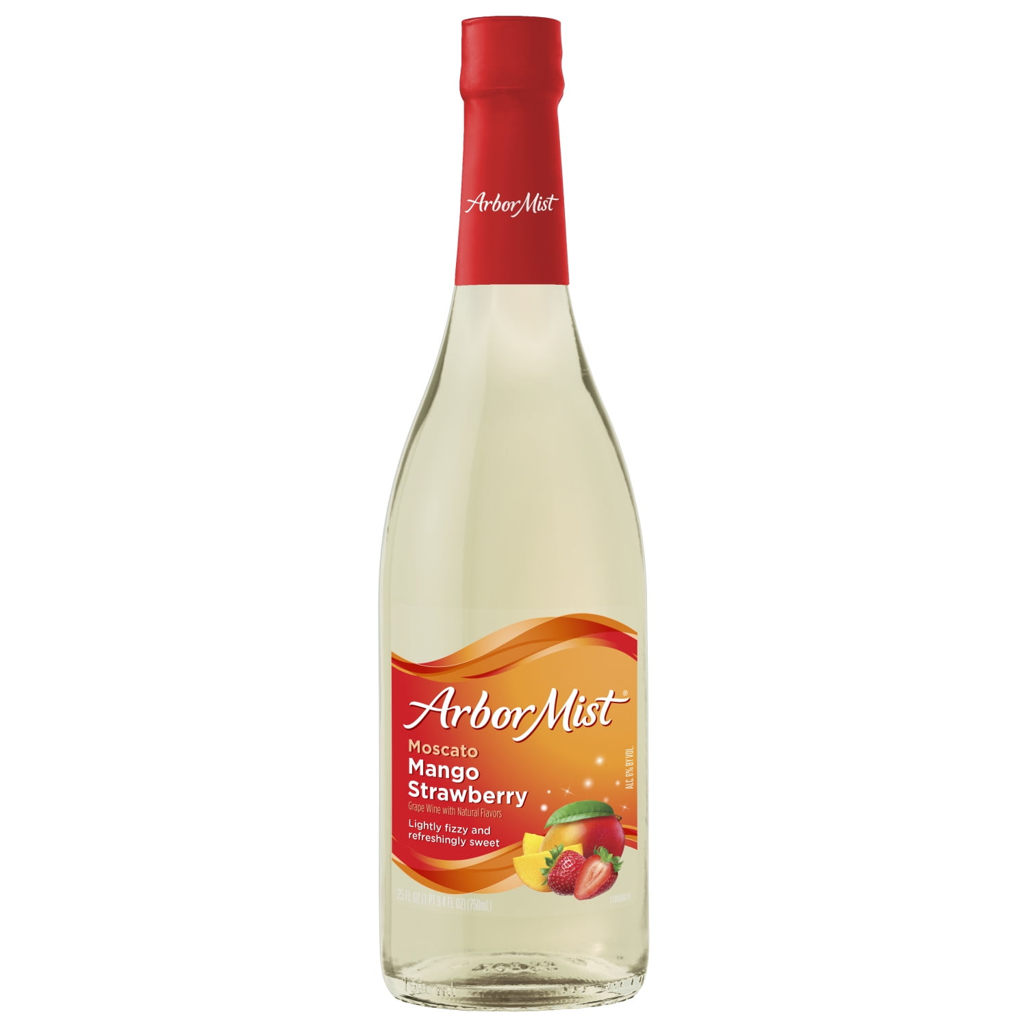 Arbor Mist Mango Strawberry Moscato Fruit Wine, 750ml Bottle, 6% ABV