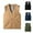 Khaki, variant on FAHUOMU Plus Size Men's Casual Outdoor Travel Vest Denim Cotton Utility Vest Button Up V-Neck Outdoor Work Outerwear With Pockets Waistcoat