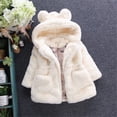 thumbnail image 3 of SYNPOS 1-8T Kids Baby Girls Winter Fleece Coat Toddler Hooded Snowsuit Jacket Thicken Warm Outwear Overcoat, 3 of 8