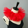 thumbnail image 4 of Toddler Girls Adjustable Clown Mesh Neck Ruff 3 Layers Tulle Ruffle Collar Shawl for Prom and 1920s Themed Celebration, 4 of 9